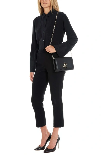 Shop Jimmy Choo Women's Black Leather Shoulder Bag