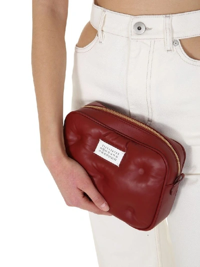 Shop Maison Margiela Women's Red Leather Shoulder Bag