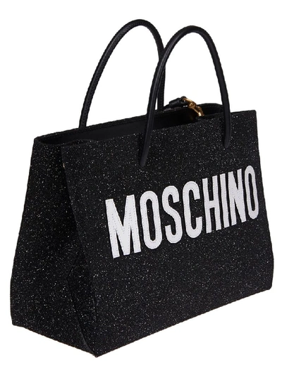 Shop Moschino Women's Black Pvc Tote
