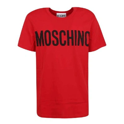 Shop Moschino Men's Red Cotton T-shirt