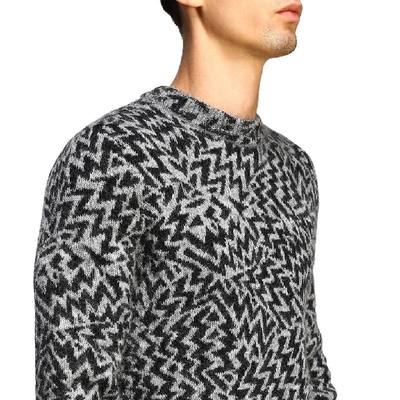Shop Saint Laurent Men's Grey Wool Sweater