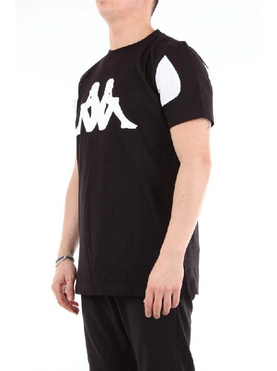 Shop Kappa Kontroll Men's Black Cotton T-shirt