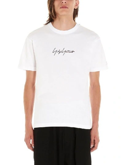 Shop Yohji Yamamoto Men's White Cotton T-shirt