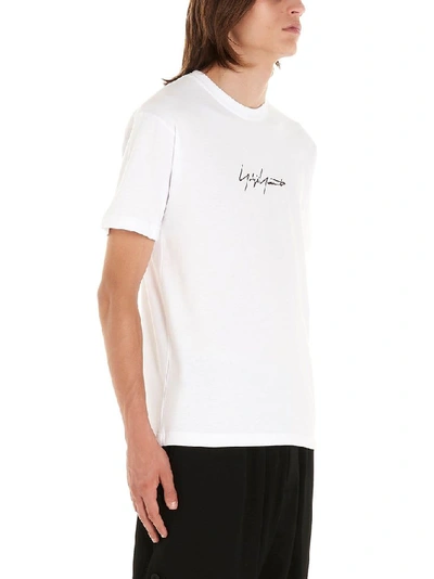 Shop Yohji Yamamoto Men's White Cotton T-shirt