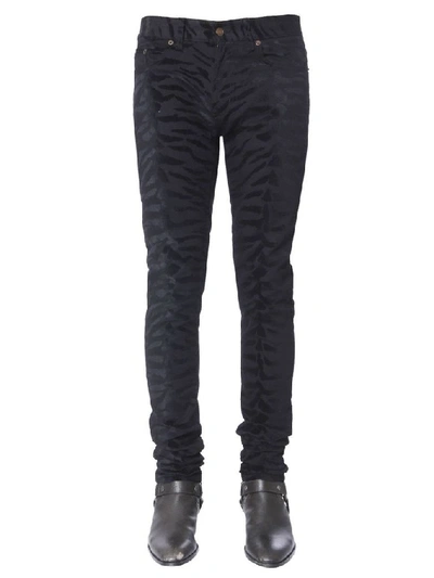Shop Saint Laurent Men's Black Cotton Jeans