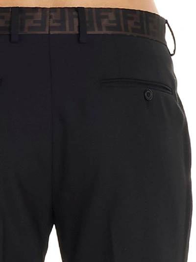 Shop Fendi Men's Black Polyester Pants