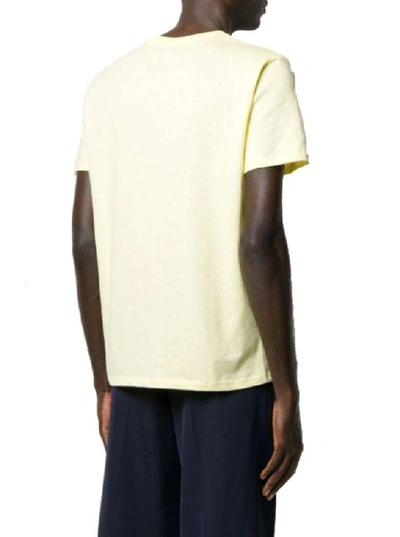 Shop Apc A.p.c. Men's Yellow Cotton T-shirt