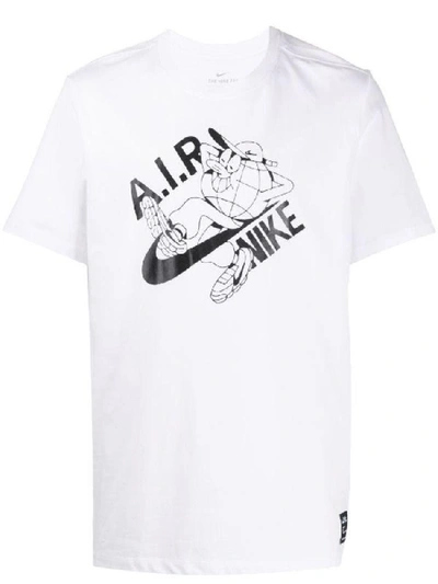 Shop Nike Men's White Cotton T-shirt