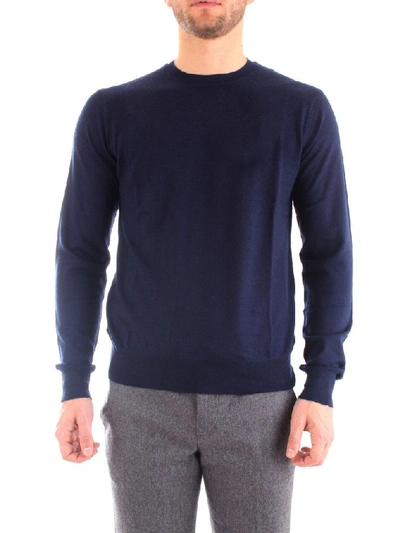 Shop Corneliani Men's Blue Cashmere Sweater