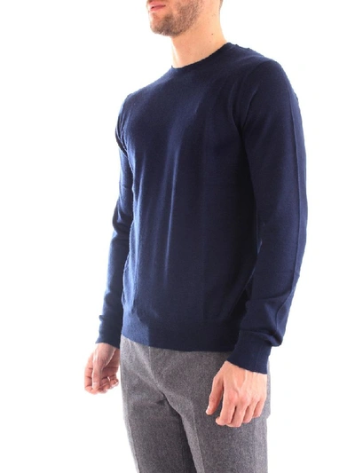 Shop Corneliani Men's Blue Cashmere Sweater