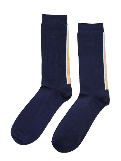 Shop Paul Smith Men's Blue Cotton Socks