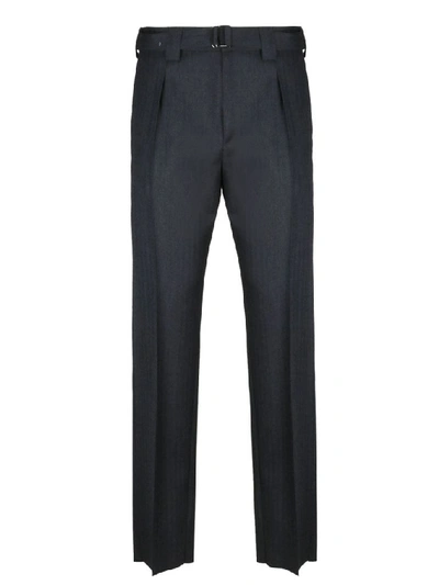 Shop Valentino Men's Grey Wool Pants