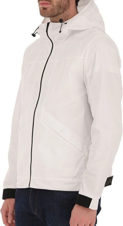 Shop Hogan Men's White Polyester Outerwear Jacket