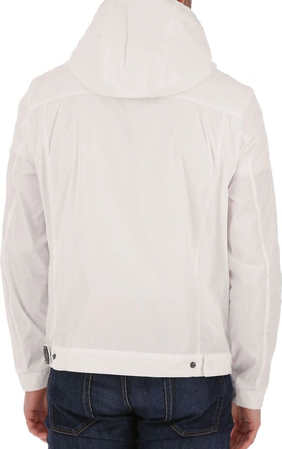 Shop Hogan Men's White Polyester Outerwear Jacket