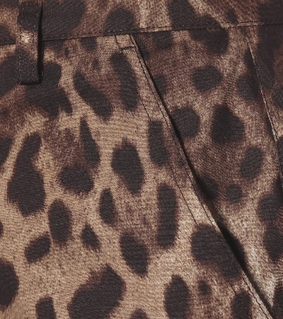 Shop Dolce & Gabbana Leopard Stretch-cotton Shorts In Multicoloured