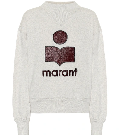 Shop Isabel Marant Étoile Moby Cotton-blend Sweatshirt In Grey