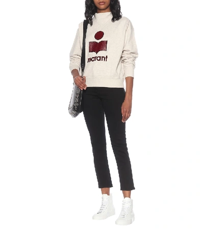 Shop Isabel Marant Étoile Moby Cotton-blend Sweatshirt In Grey