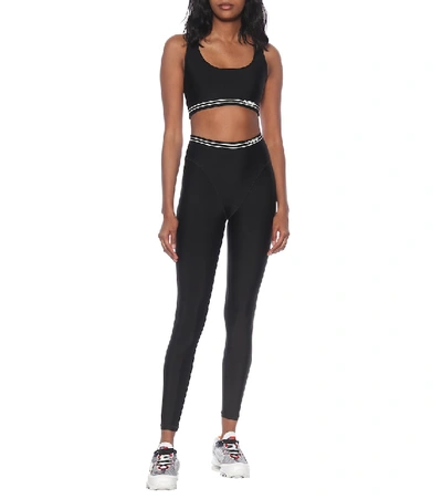 Shop Adam Selman Sport French Cut Leggings In Black