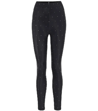 Shop Adam Selman Sport Core Embellished Leggings In Black