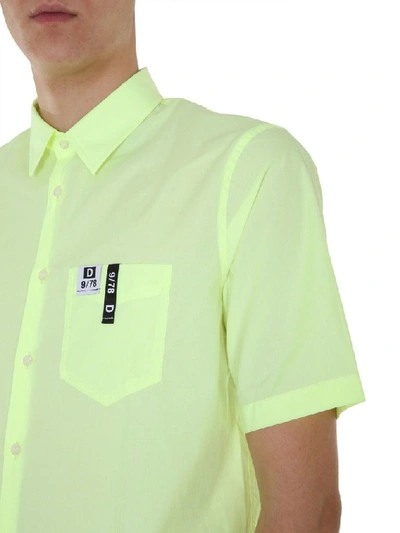 Shop Diesel Men's Green Cotton Shirt