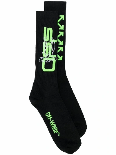 Shop Off-white Black Cotton Socks