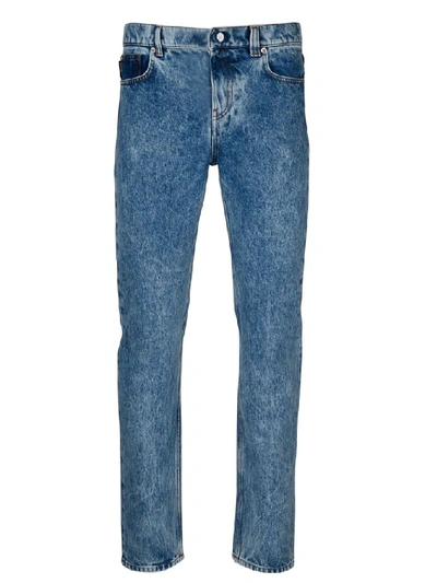 Shop Versace Men's Blue Cotton Jeans