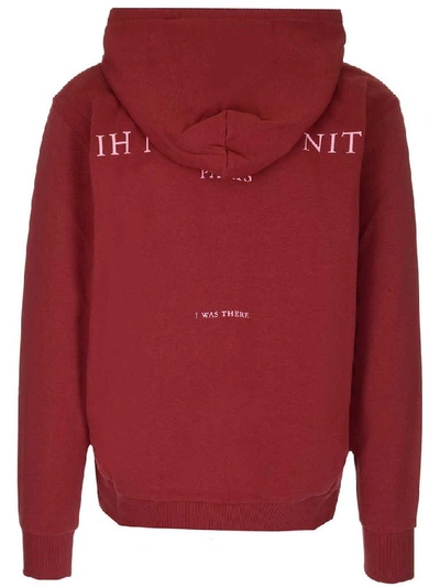 Shop Ih Nom Uh Nit Men's Burgundy Cotton Sweatshirt