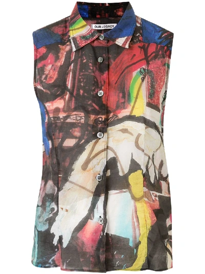 Shop Our Legacy Square Abstract Print Shirt In Multicolour
