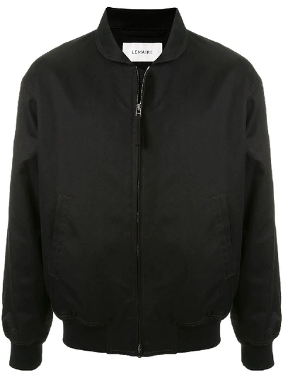 Shop Lemaire Zip-up Bomber Jacket In Black