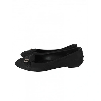 Pre-owned Tod's Flats In Black