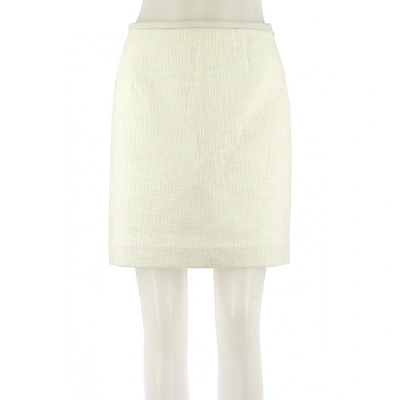 Pre-owned Tara Jarmon White Cotton Skirt
