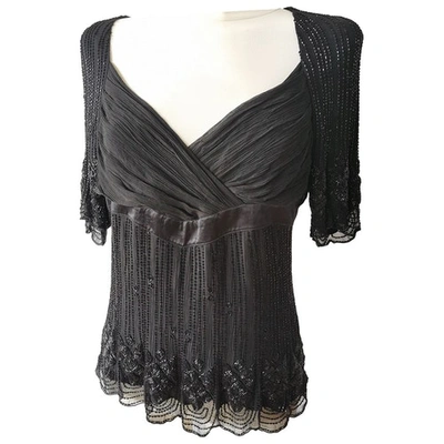 Pre-owned Reiss Silk Vest In Black