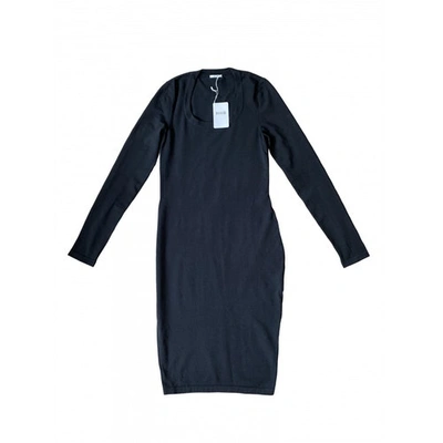 Pre-owned Wolford Wool Mid-length Dress In Black