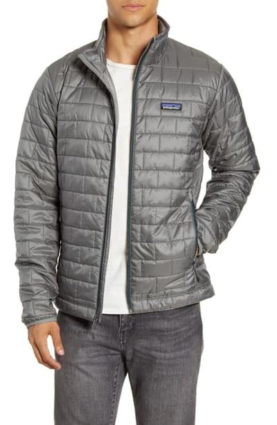 Shop Patagonia Nano Puff Water Resistant Jacket In Cave Grey
