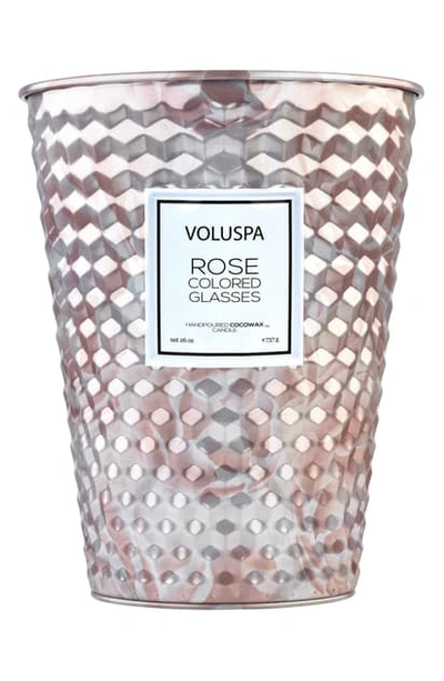 Shop Voluspa Roses Two-wick Tin Table Candle, 26 oz In Rose Colored Glasses