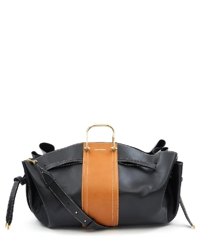 Shop Alexander Mcqueen The Story Drawstring Leather Tote Bag In Black