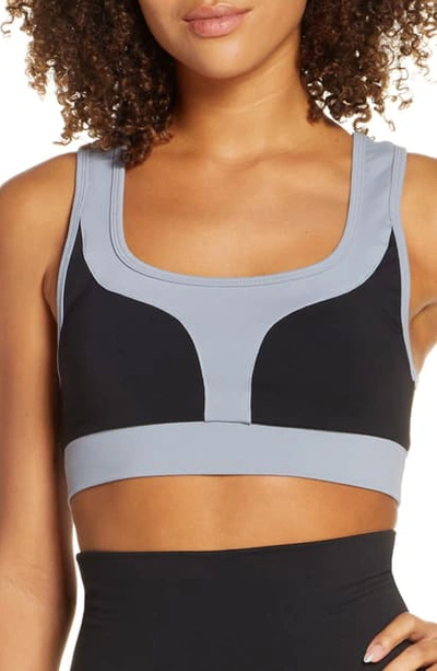 Shop Live The Process Geometric Sports Bra In Black/ Lilac Grey Q13