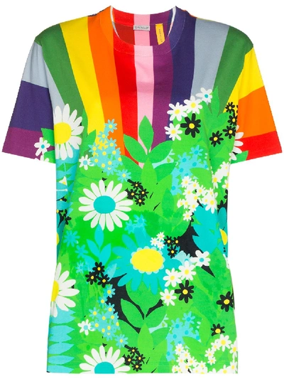 Shop Moncler X Richard Quinn Floral-print T-shirt In Multicolour