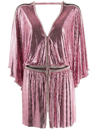 Shop Paco Rabanne Sequin Embellished Tunic In Pink
