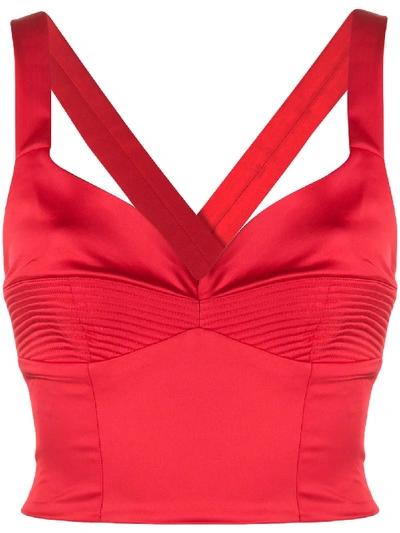 Shop Murmur Haze Cropped Top In Red