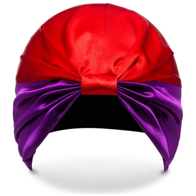 Shop Silke London Silke Hair Wrap The Dita - Purple And Red