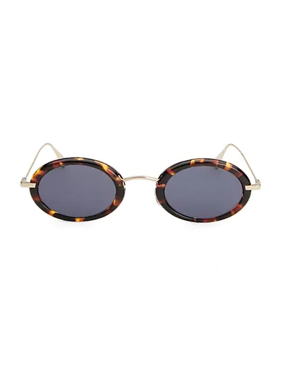 Shop Dior Hypnotic 2 46mm Round Sunglasses In Havana Gold