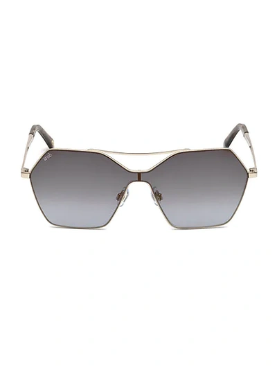 Shop Web Aviator Sunglasses In Gold Smoke