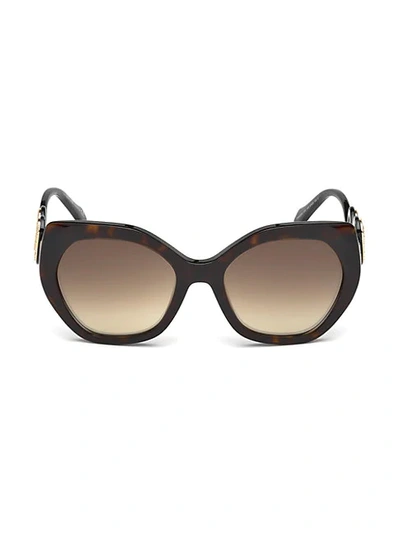 Shop Roberto Cavalli Women's 57mm Cat Eye Sunglasses In Dark Havana