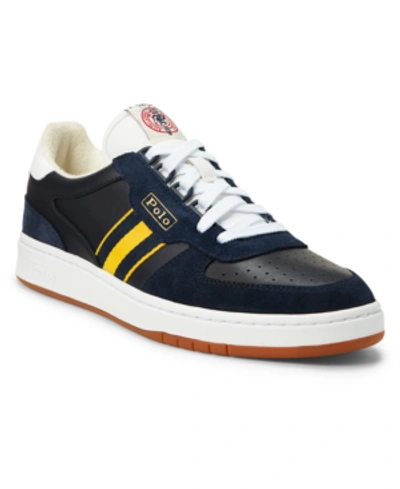 Shop Polo Ralph Lauren Men's Polo Court Sneakers Men's Shoes In Navy