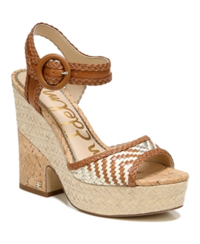 Shop Sam Edelman Lillie Platform Sandals Women's Shoes In Saddle Multi