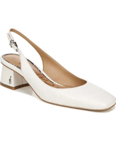 Shop Sam Edelman Tamara Snip-toe Slingbacks Women's Shoes In Bright White