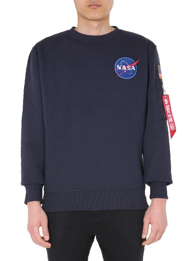 Shop Alpha Industries Space Shuttle Sweatshirt In Blu
