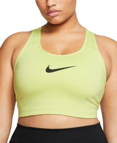 Shop Nike Plus Size Dri-fit Medium-support Sports Bra In Limelight