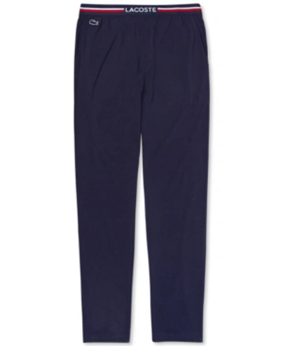 Shop Lacoste Men's Cotton Stretch Pajama Pant In Navy Blue